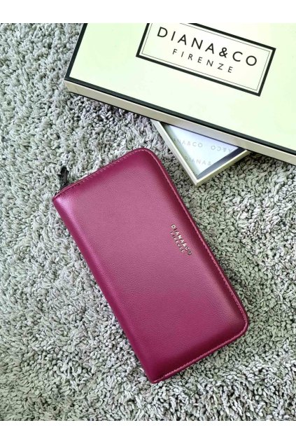 Značková peněženka Diana&co růžová fuchsia