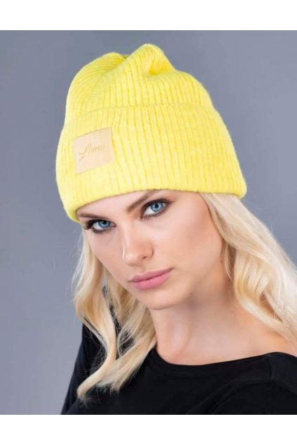 trendy dámská zimní čepice Lema žlutá