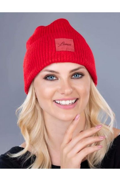 trendy dámská zimní čepice Lema červená