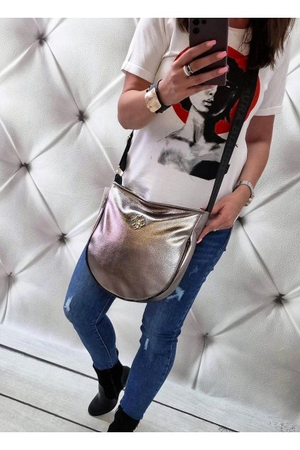 Trendy dámská kabelka crossbody Laura Biaggi Easy bronzová
