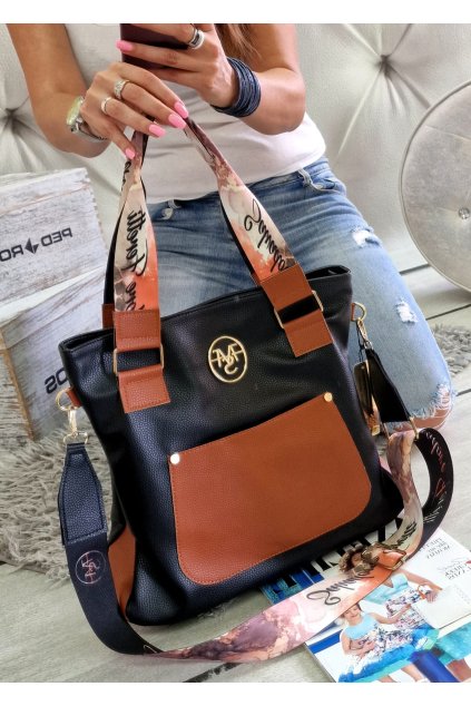 KABELKA trendy salvadore feretti koňak značková kabelka