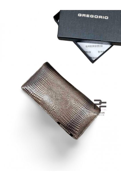Luxusní dámská kožená dlouhá peněženka Gregorio béžová