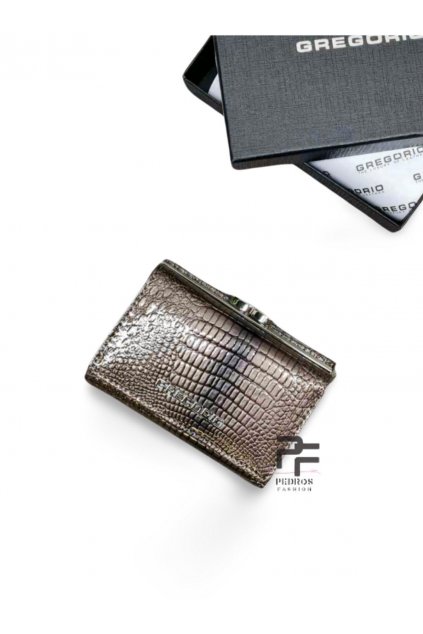 Luxusní dámská kožená menší peněženka Gregorio béžová