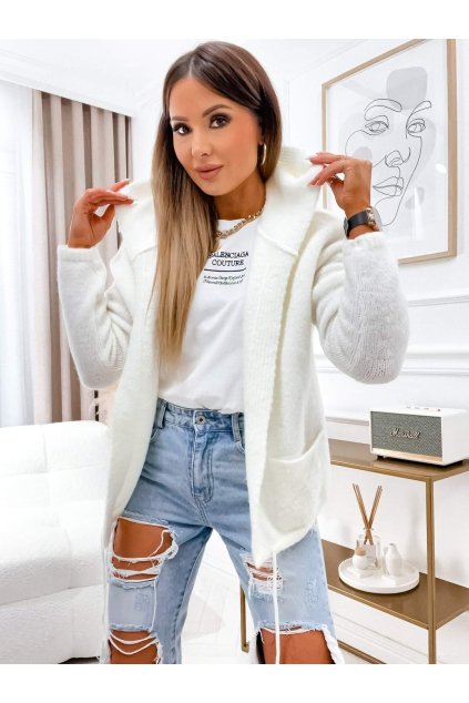 bundička stay here kratší jarní bunda trendy bílá