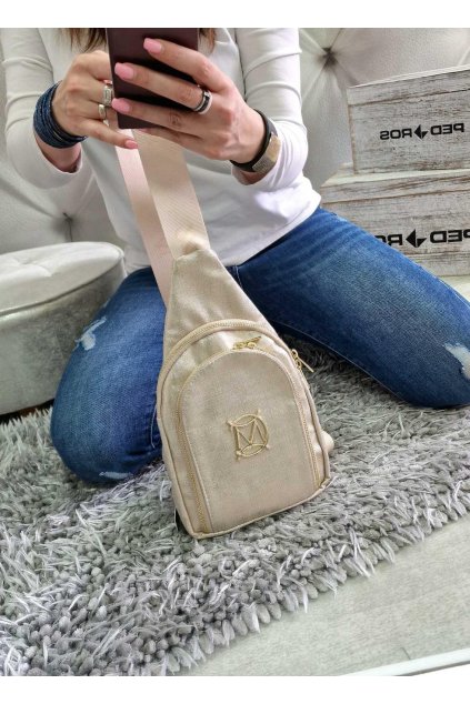 Dámská crossbody ledvinka Massimo Conti zlatá