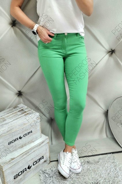 Zelené jeansy