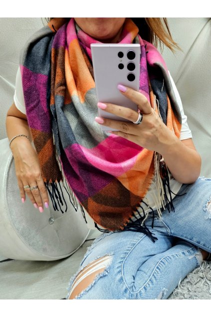 šátek love maxišátek tip na dárek pro ni pro ženu růžový