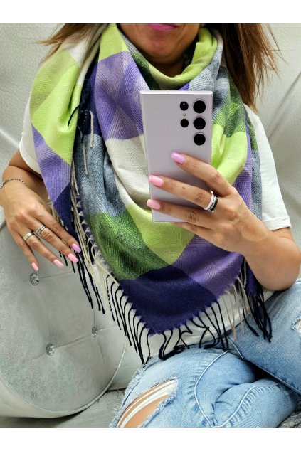 šátek love maxišátek tip na dárek pro ni pro ženu fialový
