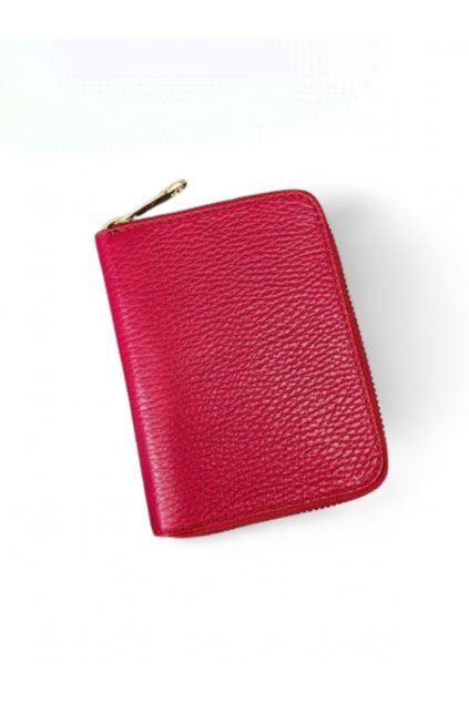 luxusní dámská peněženka MADE IN ITALY z přírodní kůže červená