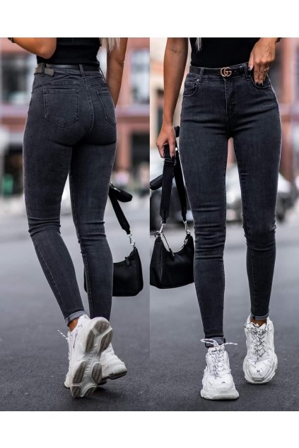 cerne jeans trendy elasticke na telo