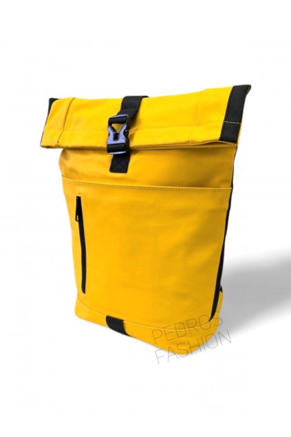Trendy rolovací batoh na záda žlutý