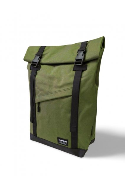 Trendy pánský rolovací batoh na záda zelený