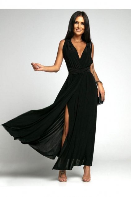 Černé luxusní dámské trendy elegantní šaty