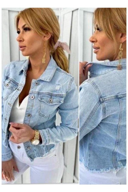 Dámská trendy jeansová bunda