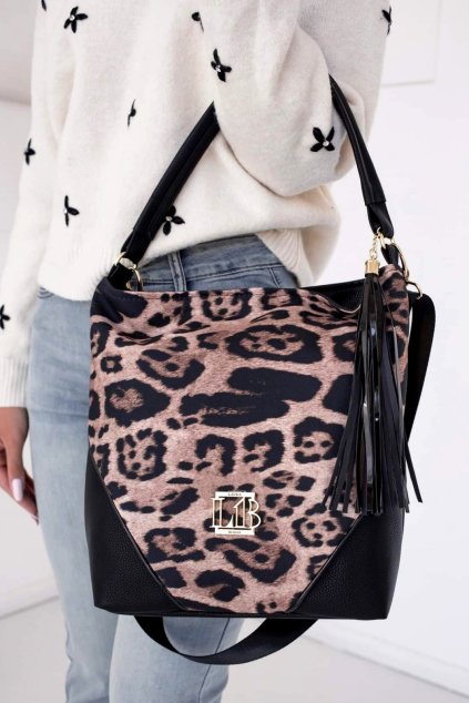 Trendy dámská kabelka Laura Biaggi s leopardím vzorem