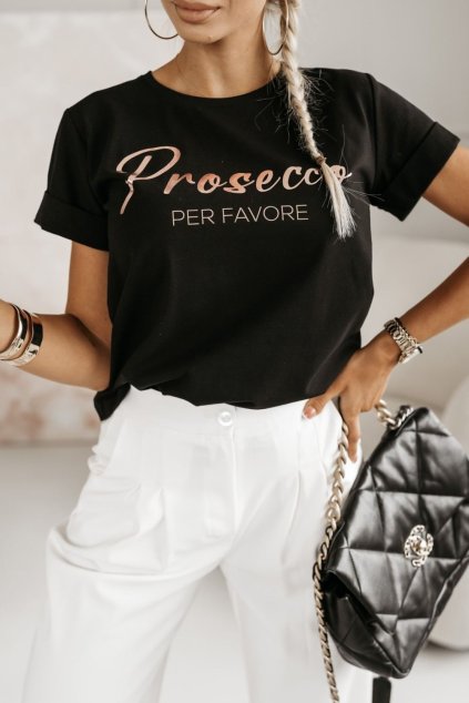 dámské triko prosecco černé