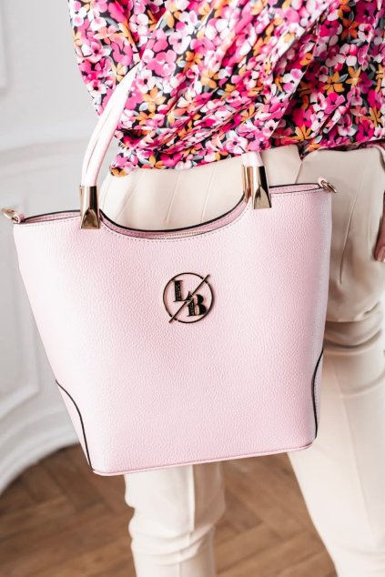 kabelka laura biaggi elegant světle růžová