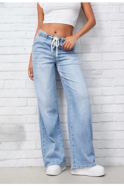 jeans široké na gumu