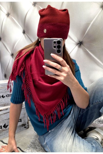 sladěný set čepice a šátku dárek pro  ženu