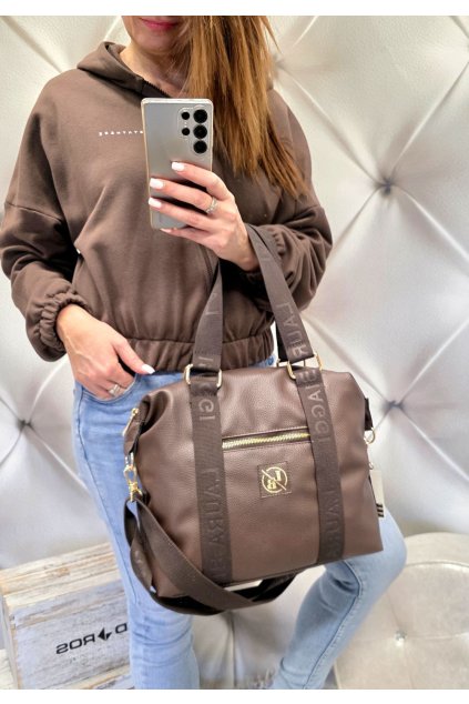 rendy značková kabelka hnědá fashion čokoláda hnědá