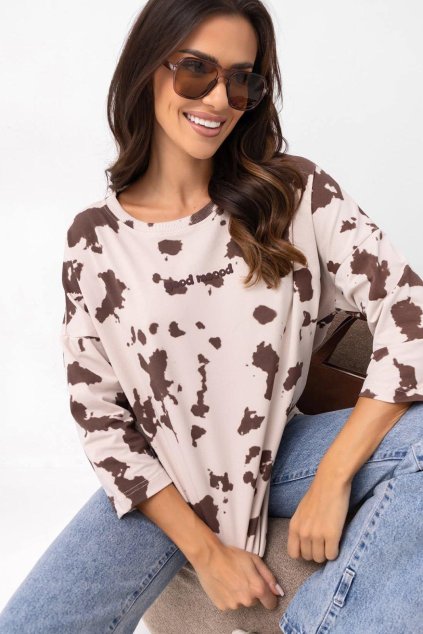 Trendy dámské triko Lara Good Moood bezoves 3/4 rukávem