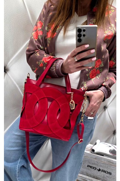 kabelka laura biaggi červená ii