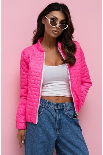 dámská bomber bunda pink růžová tmavá