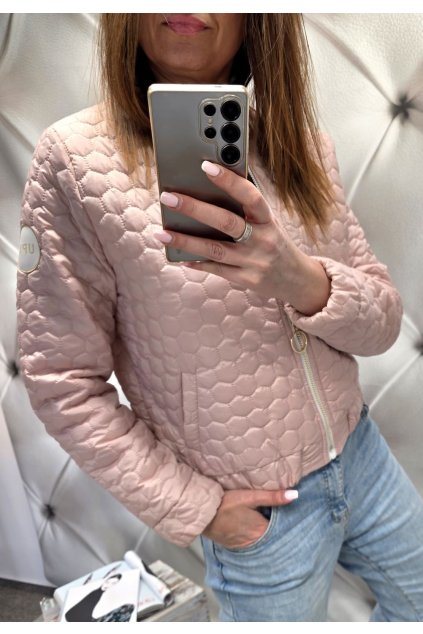 dámský bomber pudr světle růžová