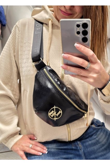 luxusní značková ledvinka laura biaggi černá