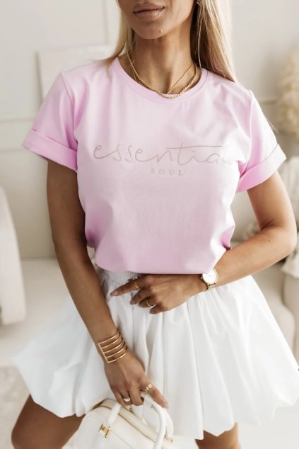 triko essencial světle růžové