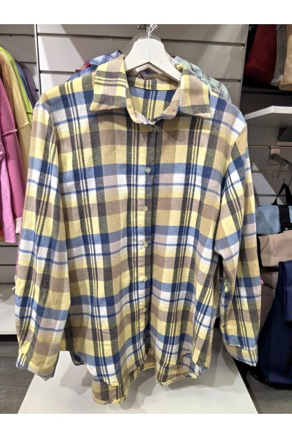 košile kostka žlutá