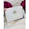 Kožená kabelka crossbody Salvadore Feretti bílá