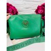 Kožená kabelka crossbody Salvadore Ferettizelená