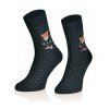 Dárké pánské ponožky s medvědwm elagantní černé