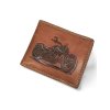 luxusní pánská kožená peněženka s motokorkou koňaková