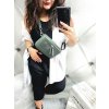 Dámská kožená trendy crossbody ledvinka zelená