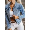 dámská jeans bunda trendy středně modrá