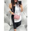 Italy trendy top dámská crossbody kabelka světle růžová