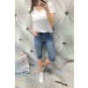 Dámské elastické jeans kraťasy easy modré netrhané