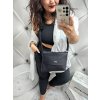Coveri dásmká trendy luxusní šik černá crossbody kabelka s klopnou