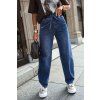 Jeans modré s gumou v pase