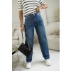dámské jeans široké s elastanem modré