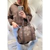 Trendy značková kabelka hnědá fashion čokoláda hnědá