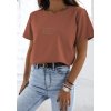 Trendy dámské triko Lara Basic hnědé