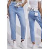 ámské jeans modré netrhané světlé