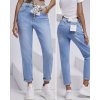 dámské jeans modré netrhané světlé