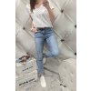 jeans světle modré basic pusch up