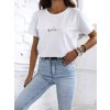 Trendy dámské bílé tričko nice
