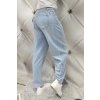 Dámské jeansy s širokými nohavicemi světle modré