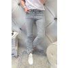 Jeans BAGGY světle šedé netrhané